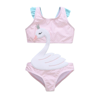 Kavkas Girls Swimsuit Children One-piece Baby Swimwear Summer Beach Wear Kids Swimming Suit For Toddler Girl 12 M to 8 T YY9065