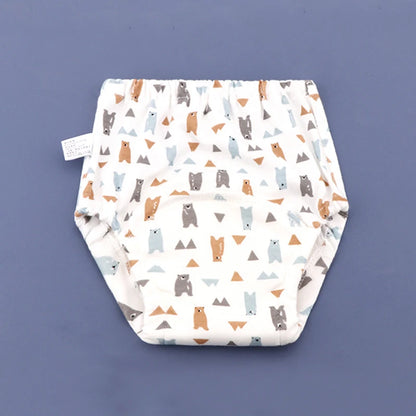 Reusable Waterproof Baby Training Pants - Soft Cotton for Gentle Potty Training Cute Bear