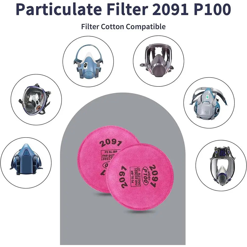 Dust Mask 6200 with P100 Anti-Particle Filter | Industrial Dustproof PM2.5 Mask