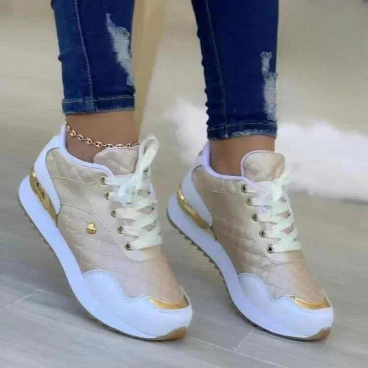 2024 Women's Lightweight Mesh Sneakers Lace Up Flat Shoes Classic Zapatillas De Mujer