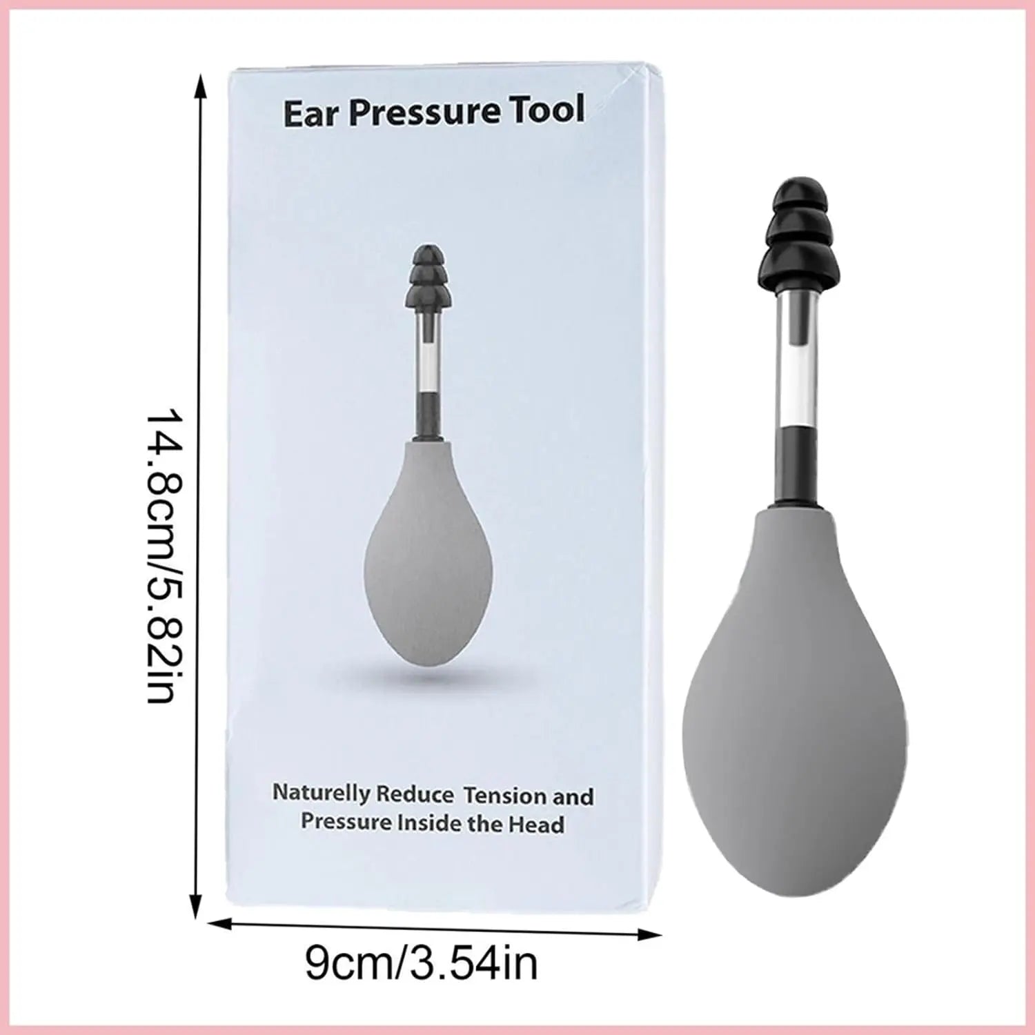 Inner Ear Massage Tool for Headache and Migraine Relief - Doctor-Tested Silicone Ear Pressure Tool Grey United States