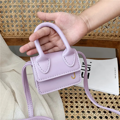 Mini Kids Purses Handbags Crossbody Bag Cute Little Girl Small Coin Pouch Toddler Purse Hand Messenger Bag Female Lipstick Tote PURPLE