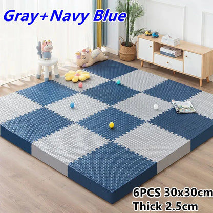 Tatame Baby Play Mat Thick 25mm Baby Activity Gym Play Mats 6PCS 30x30cm Play Mats for Baby Mat Tatames Kids Carpet Puzzle Mat 6PCS 30x30cm-D