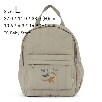 KS Baby Backpack Kids Schoolbag Kindergarten Bags Brand Cherry Lemon Children's Boys Girls Mom Traveling Storage Bag Wholesale L 04 Dinosaur