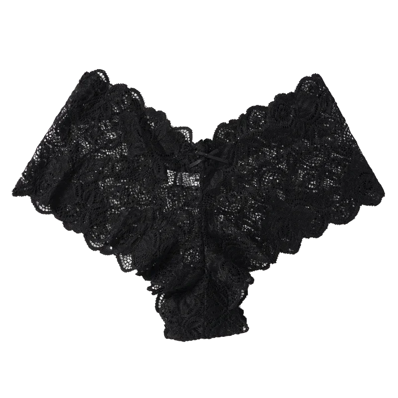 1pc Sexy Lace Transparent Panties Women Briefs Low Waist Soft Lingerie Comfortable Female Underwear Girls Intimates Panties black 1pc