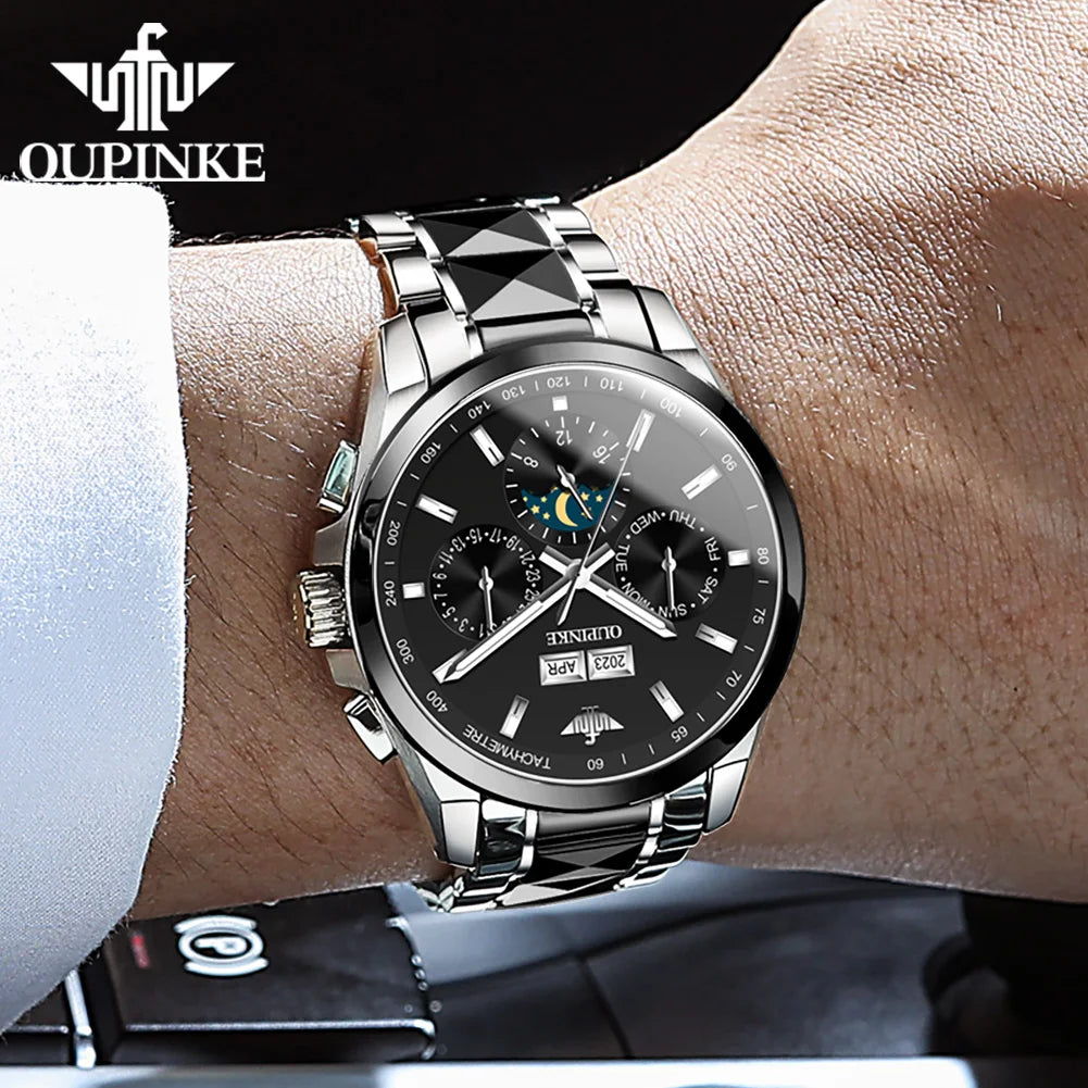 OUPINKE Luxury Automatic Watch for Men - High-quality Waterproof Mechanical Wristwatch