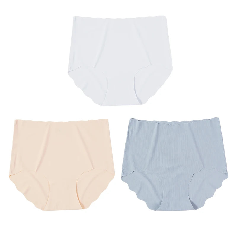 3Pcs/set Invisible Panties Women Seamless Briefs Female Underpants Ultra-thin Underwear High Rise Panties Solid Comfy Lingerie 3PCS Group 9 3pcs