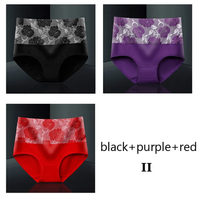 3Pcs/Lot Female Underwear Postpartum Recovery Briefs for Ladies High Waist Panties for Women Sexy Lingeries Plus Size L-5XL NK82-BK-PU-RE CHINA | 3pcs