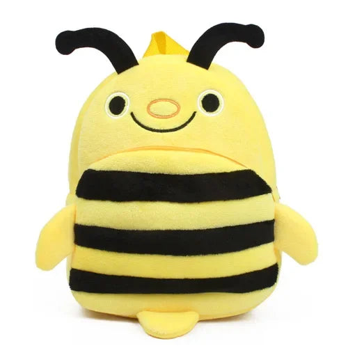 Cute Children School Bags 3D Cartoon Print Plush Kids Backpack Kindergarten Boys Girls Small Schoolbags Mini Backpack Bee