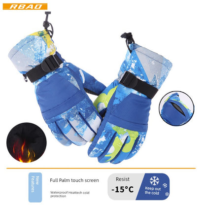 Merino Outdoor Skiing Mountain Climbing Knee Socks Wool Socks Ski Gloves [Blue]]