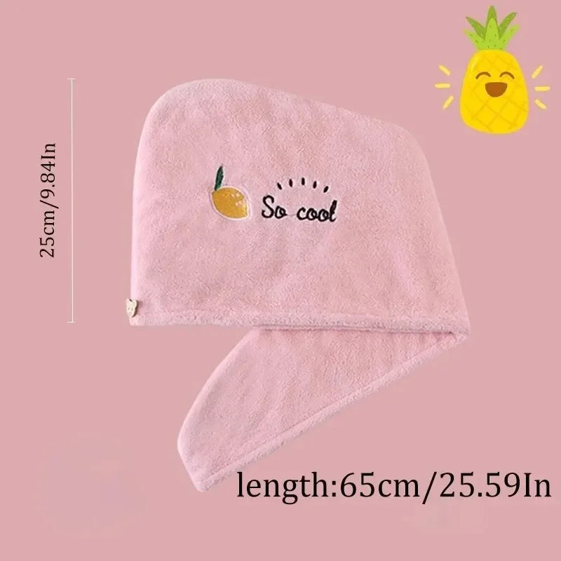 Quick-Dry Hair Towel – Super Absorbent, Soft Coral Fleece Wrap for Women & Girls