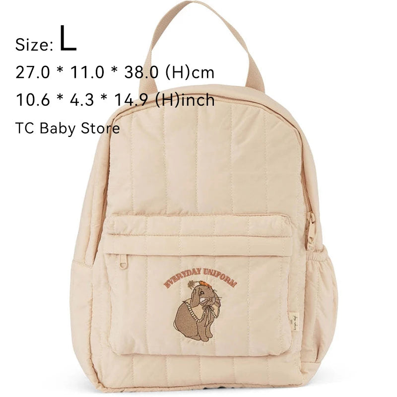 KS Baby Backpack Kids Schoolbag Kindergarten Bags Brand Cherry Lemon Children's Boys Girls Mom Traveling Storage Bag Wholesale L 02 Rabbit