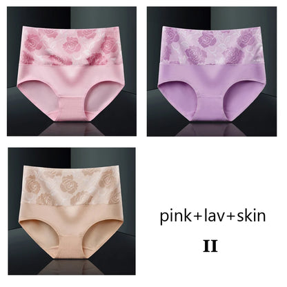 3Pcs/Lot Female Underwear Postpartum Recovery Briefs for Ladies High Waist Panties for Women Sexy Lingeries Plus Size L-5XL NK82-PK-LAV-KH CHINA | 3pcs