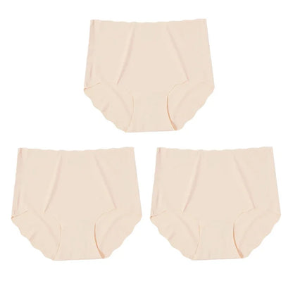 3Pcs/set Invisible Panties Women Seamless Briefs Female Underpants Ultra-thin Underwear High Rise Panties Solid Comfy Lingerie 3PCS SKIN 3pcs