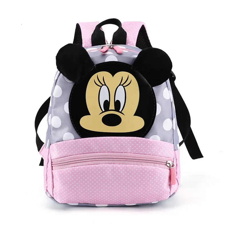 5 Style Disney Cartoon Backpack For Baby Boys Girls Minnie Mickey Mouse Children Lovely Schoolbag Kindergarten Kids Toys 4