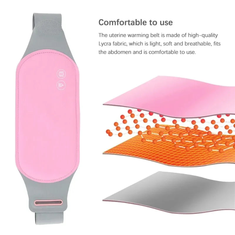 KEMOKO Menstrual Heating and Massager Belt – Portable Abdominal Relief for Dysmenorrhea, Uterus Cold & Period Pain