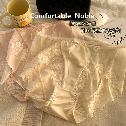 Underwear women sexy lingerie lace ropa interor para mujeres high waist panties Plus size comfortable noble high-quality bragas