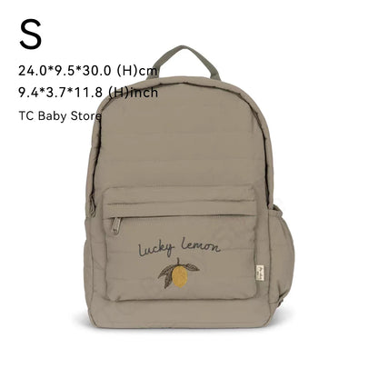 KS Baby Backpack Kids Schoolbag Kindergarten Bags Brand Cherry Lemon Children's Boys Girls Mom Traveling Storage Bag Wholesale S Green lemon