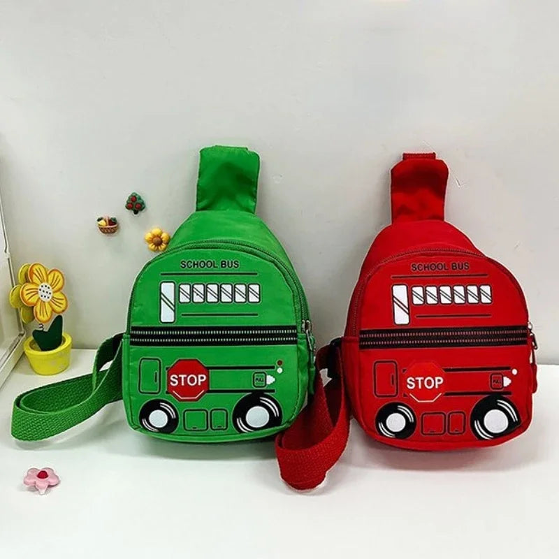 Cute Cartoon Car Children's Chest Bag Little Boy Handsome Messenger Bags Baby Go Out Backpack Trendy Girls Baby Kids Waist Bag