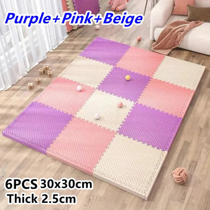 Tatame Baby Play Mat Thick 25mm Baby Activity Gym Play Mats 6PCS 30x30cm Play Mats for Baby Mat Tatames Kids Carpet Puzzle Mat 6PCS 30x30cm-J