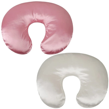 Baby Nursing Pillow Cover Breathable Nursing Mom Breastfeeding Pillow Cover Removable U-Shape Nursing Pillow Slipcover 1560 Pink and white