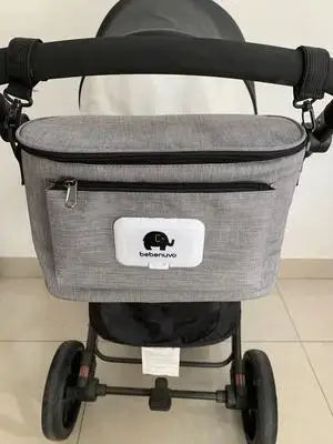 Diaper bag Cartoon Baby Stroller Bag Organizer Bag Nappy Diaper Bags Carriage Buggy Pram Cart Basket Hook Stroller Accessories GRAY