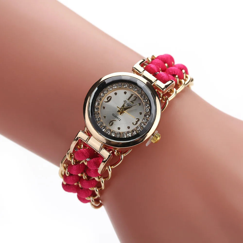 Women’s Knitting Rope Chain Quartz Wristwatch | Fashionable Simple Analog Watch with Sapphire Crystal