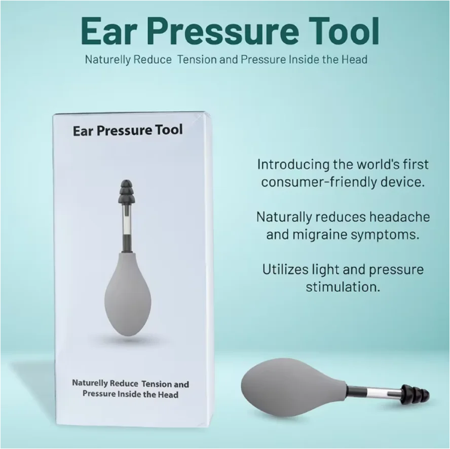 Inner Ear Massage Tool for Headache and Migraine Relief - Doctor-Tested Silicone Ear Pressure Tool