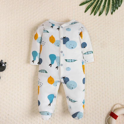 Adorable long sleeve footed onesie for Newborns, Unisex Infant's Clothing, Comfortable Baby Clothes. Carrot style