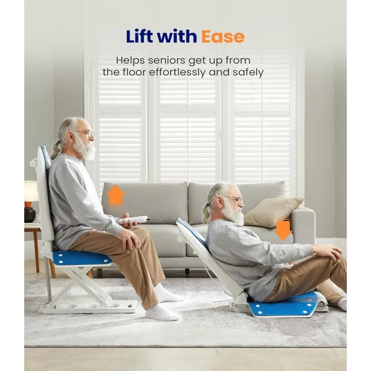 Electric Floor Lift for Elderly – 20" Lift, 300 Lbs Support, Safe Stand-Up Aid