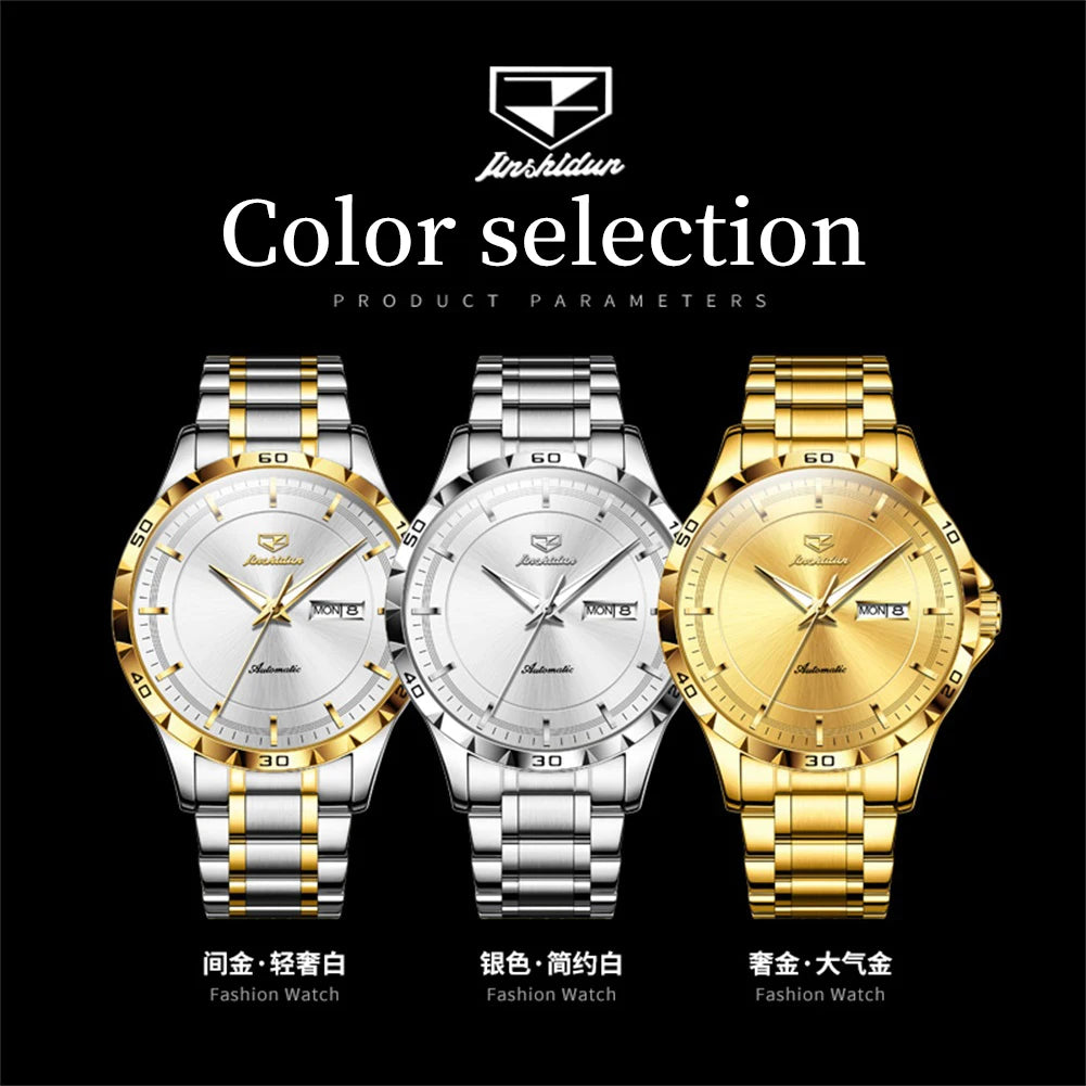 Top Brand Men's Watches Fully Automatic Mechanical Watch Waterproof Calendar Fashion Wristwatch