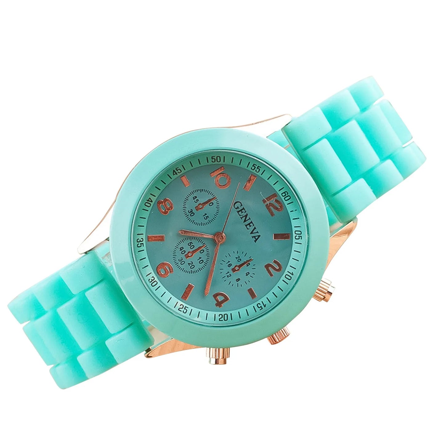 Fashion Women’s White Silicone Jelly Quartz Watch | Stylish Dress Wristwatch, Ideal Gifts for Girls Mint Green