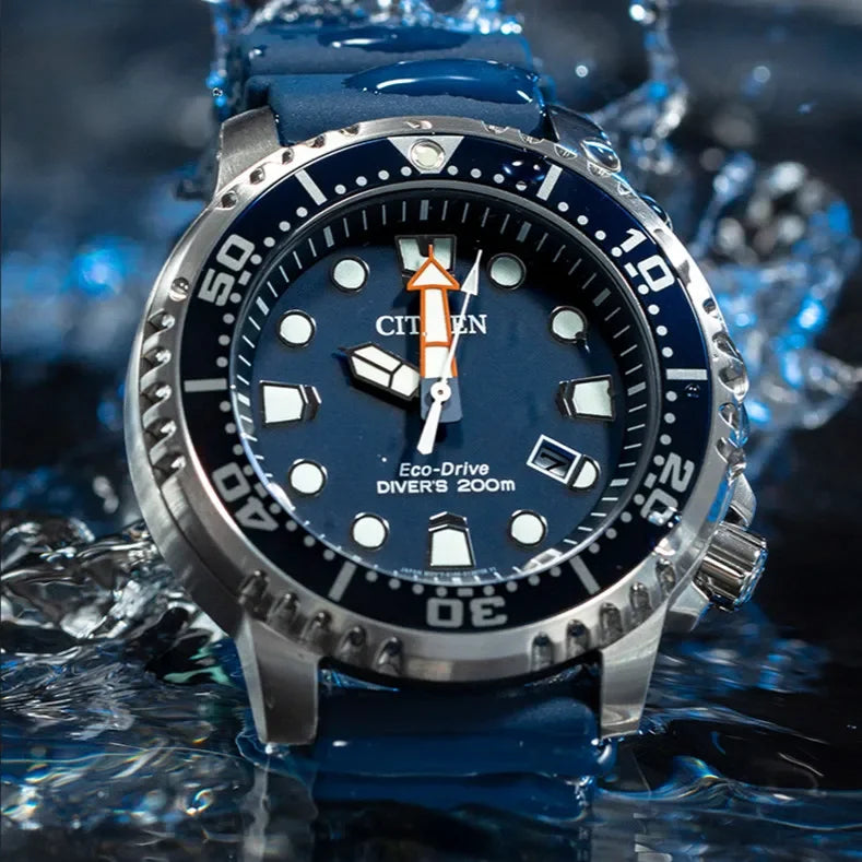 Citizen BN0150 Eco-Drive Sport Watch for Men | Waterproof Fashion Design | Auto Date | Silicone Strap | Quartz Movement blue