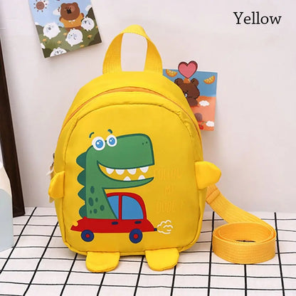 Boys Girls Cartoon Dinosaur Safety Harness Anti-lost Backpacks School Bags Toddler Rucksack Kindergarten Schoolbag yellow