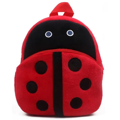 Cute Children School Bags 3D Cartoon Print Plush Kids Backpack Kindergarten Boys Girls Small Schoolbags Mini Backpack Ladybug