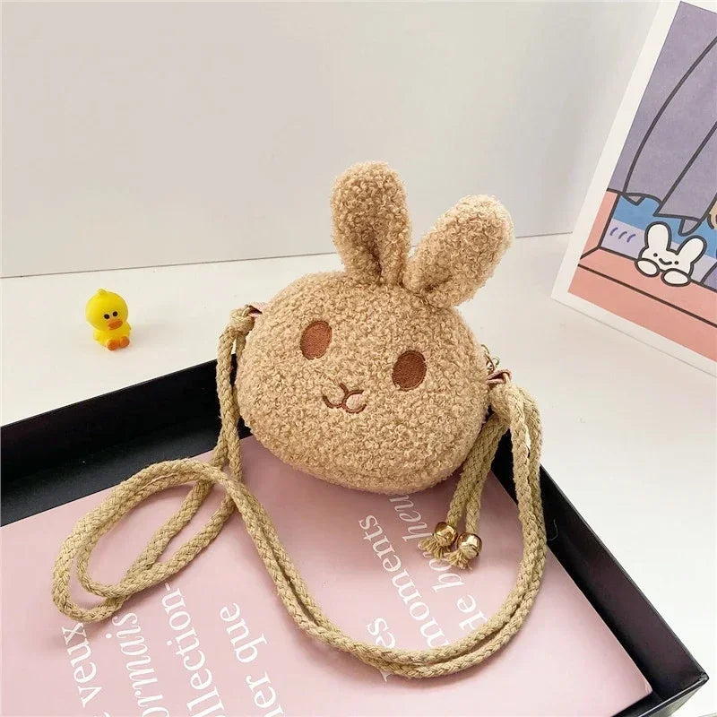 New Cute Little Rabbit Baby Girls Handbags Fashion School Bags for Girls Kids Small Shoulder Lunch Bags Child Girl Backpacks Khaki