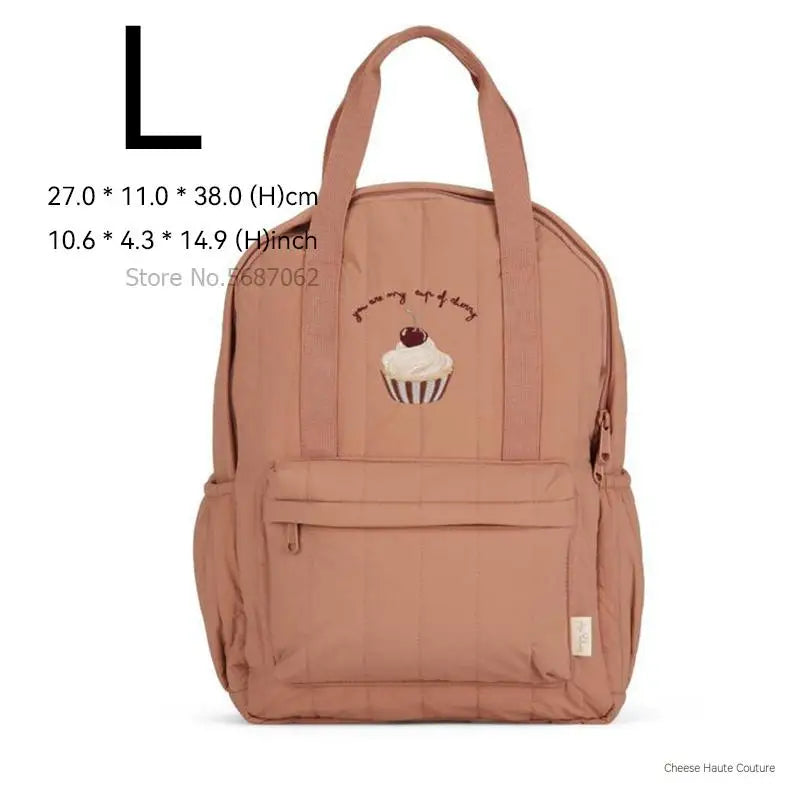 KS Baby Backpack Kids Schoolbag Kindergarten Bags Brand Cherry Lemon Children's Boys Girls Mom Traveling Storage Bag Wholesale L 03