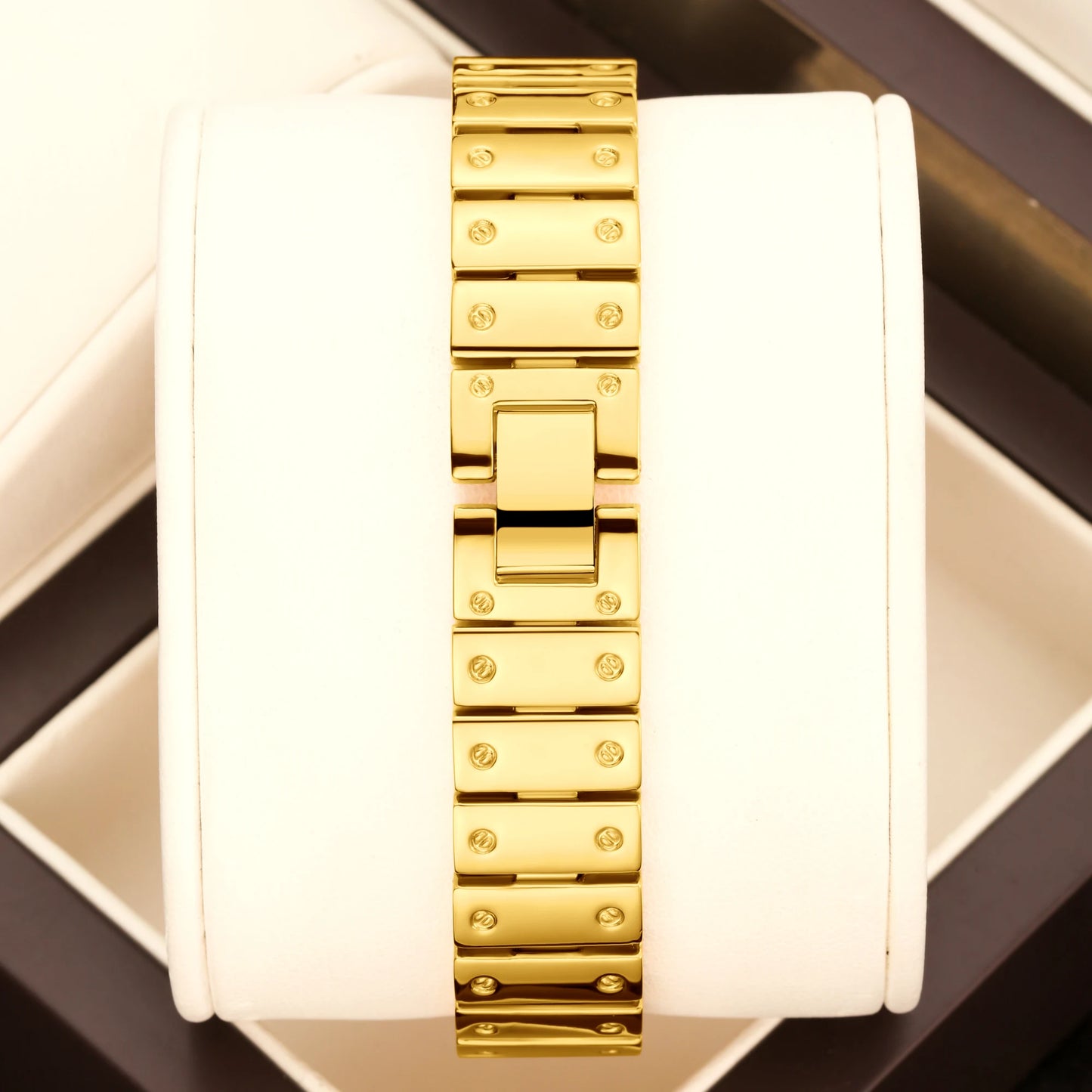 Yalalusi Classic Women's Luxury Watch – Gold with Crystal Diamonds, Real Gold Plating, & Gift Box – Perfect for Her