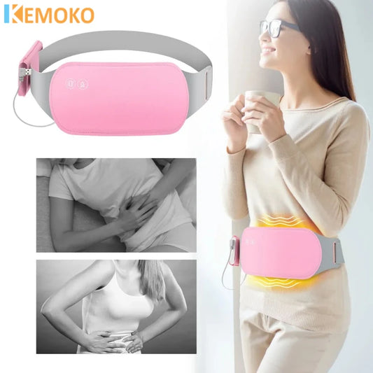 KEMOKO Menstrual Heating and Massager Belt – Portable Abdominal Relief for Dysmenorrhea, Uterus Cold & Period Pain