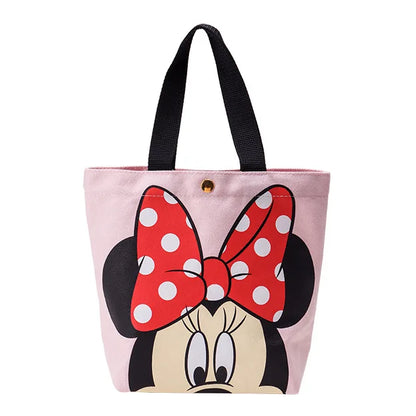 Disney Mickey Mouse Lunch Bag Portable Insulated Lunch Box Minnie Donald Daisy Duck Cartoon Bags Children Meals Picnic Lunch Bag D