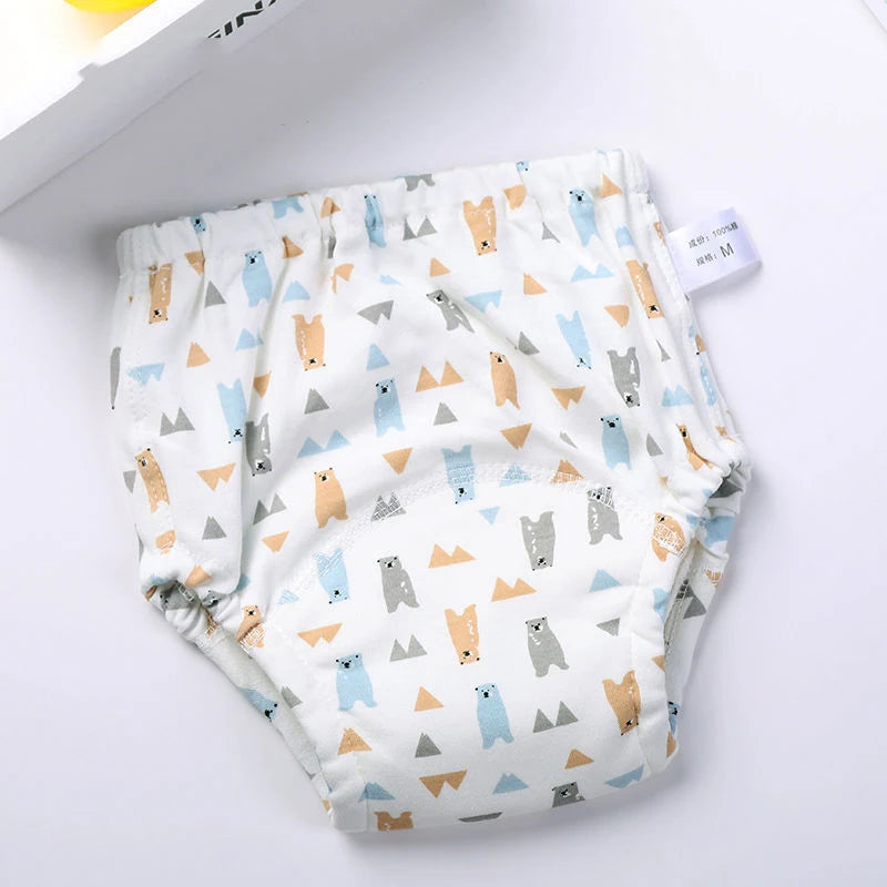 Reusable Waterproof Baby Training Pants - Soft Cotton for Gentle Potty Training