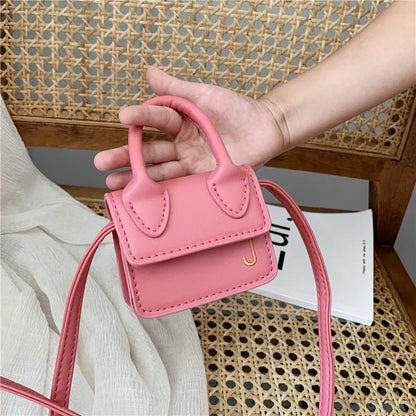 Mini Kids Purses Handbags Crossbody Bag Cute Little Girl Small Coin Pouch Toddler Purse Hand Messenger Bag Female Lipstick Tote Pink