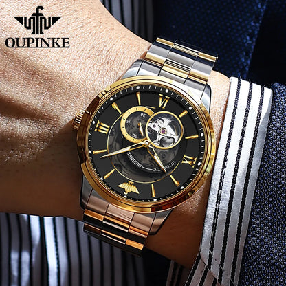 OUPINKE 3190 Men's Watch Japan Movement Sapphire Mirror Luxury Mechanical Wristwatch