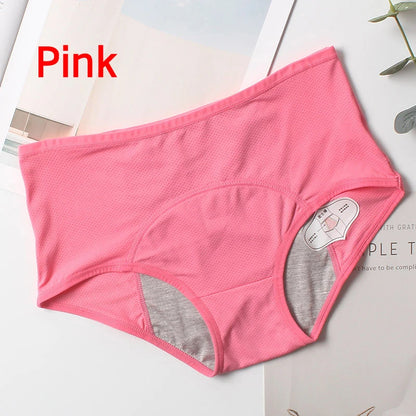 Women Leak Proof Menstrual Period Panties Underwear Physiological Antibacterial Briefs Pants Leakproof Women Period Underwear Pink 1pc