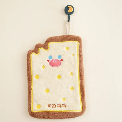 NEW Double-thickness Hand Towel Home Convenient Hanging Quick-drying Absorbent Hand Towel Kitchen and Bathroom Foot Mat 7