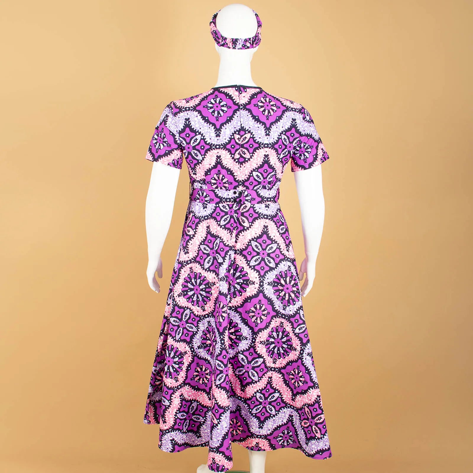 African Women Dress Dashiki Ankara Elegant Ladies Short Sleeves Dress Party Evening Prom with Headscarf Evening Dress Y2225024