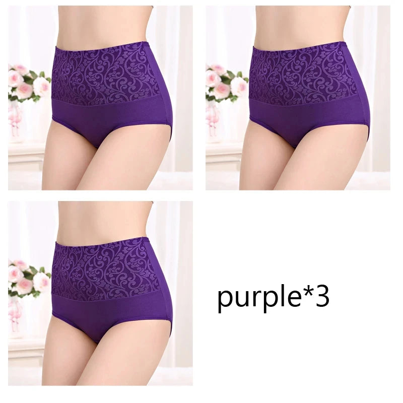 L-5XL Female Underwear Postpartum Recovery Briefs for Ladies High Waist Panties for Women Sexy Lingeries Plus Size 3Pcs/Lot NK81-3PU