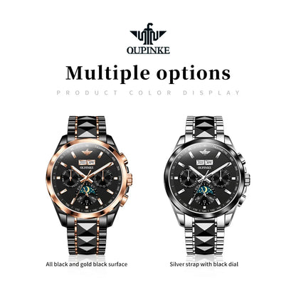 OUPINKE Luxury Automatic Watch for Men - High-quality Waterproof Mechanical Wristwatch