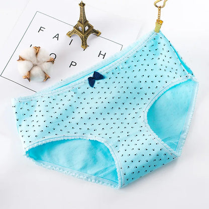 New 5Pcs/Lot Women's Panties Cotton Underwear Plus Size Girls Briefs Calcinha Sexy Lingerie Ladies Panty Female Print Underpant 5pcs jiaoyin