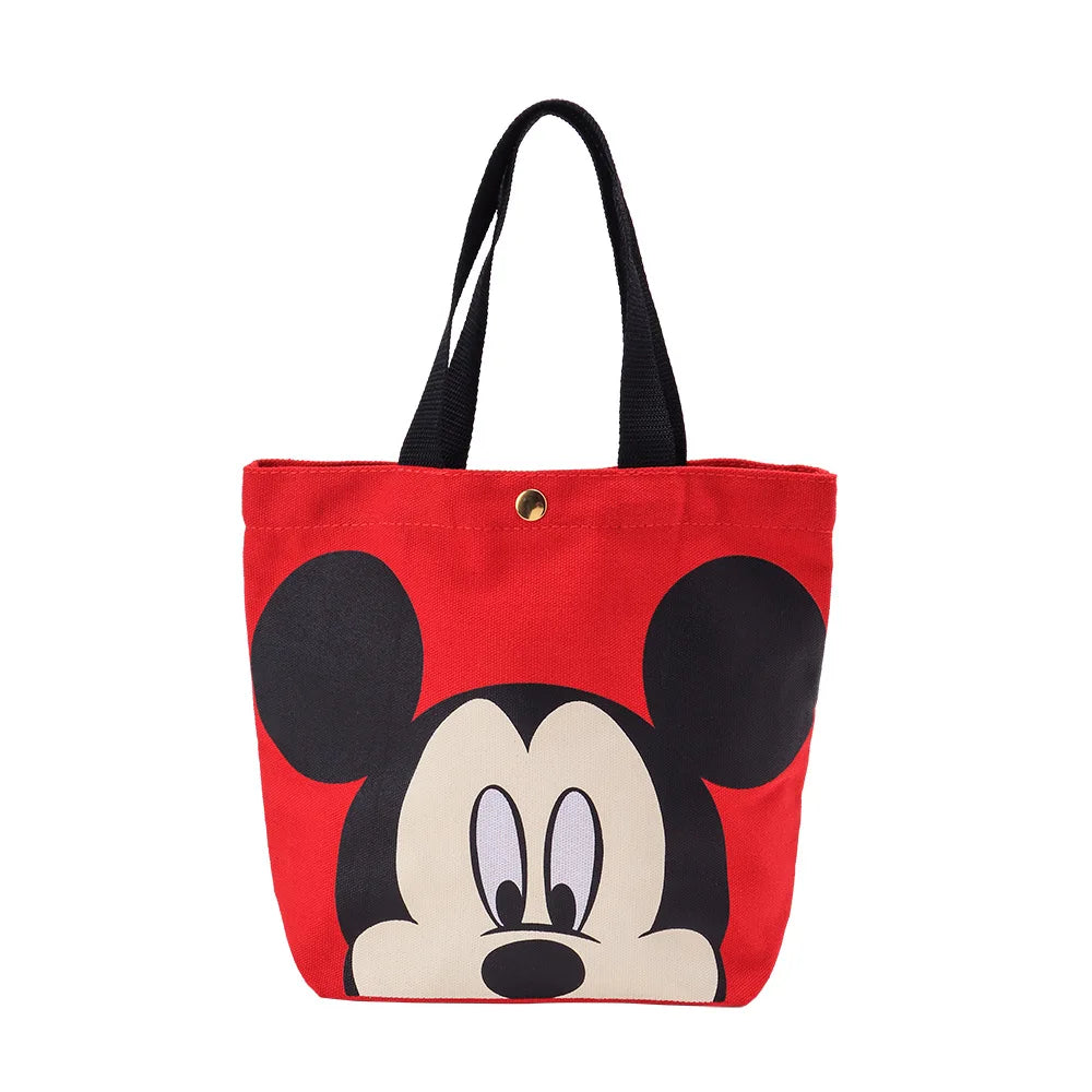 Disney Mickey Mouse Lunch Bag Portable Insulated Lunch Box Minnie Donald Daisy Duck Cartoon Bags Children Meals Picnic Lunch Bag C